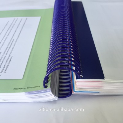 Direct Factory colored plastic Spiral bound catalogue printing